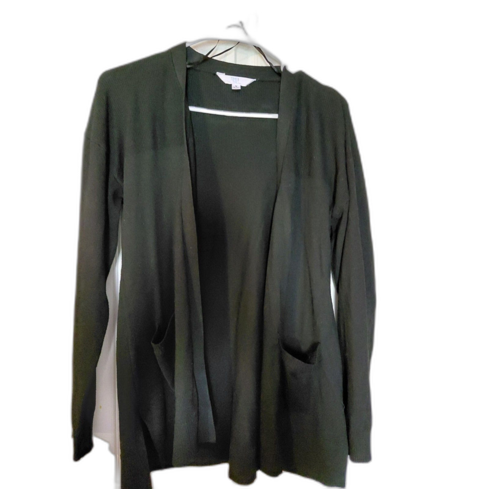 Time and True Black Cardigan, M